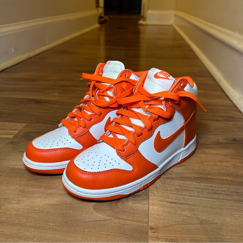 Nike Dunk Kids Bright Orange and White Sneakers
